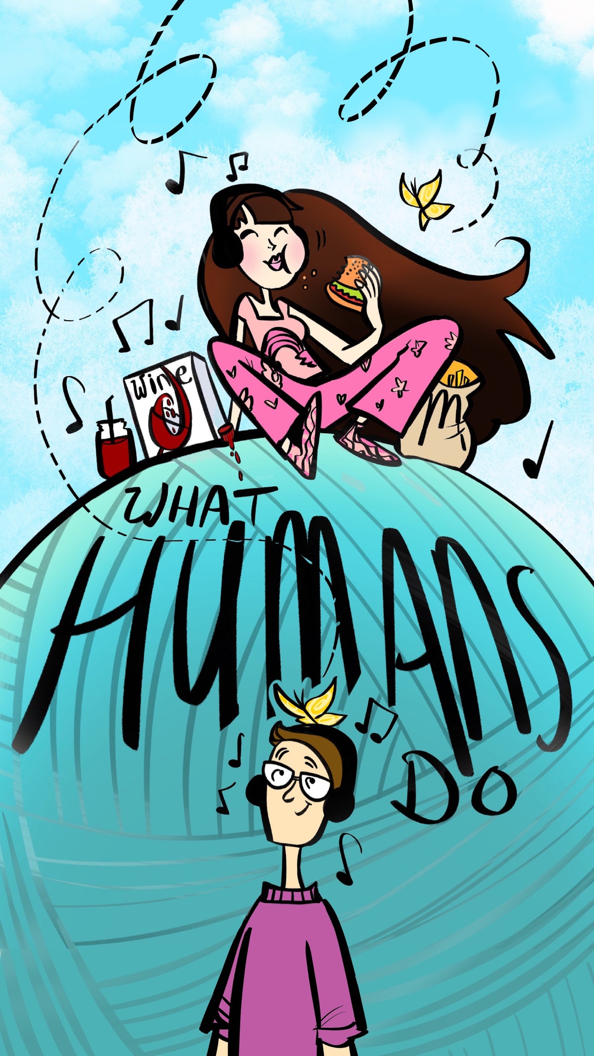What Humans Do Postcard